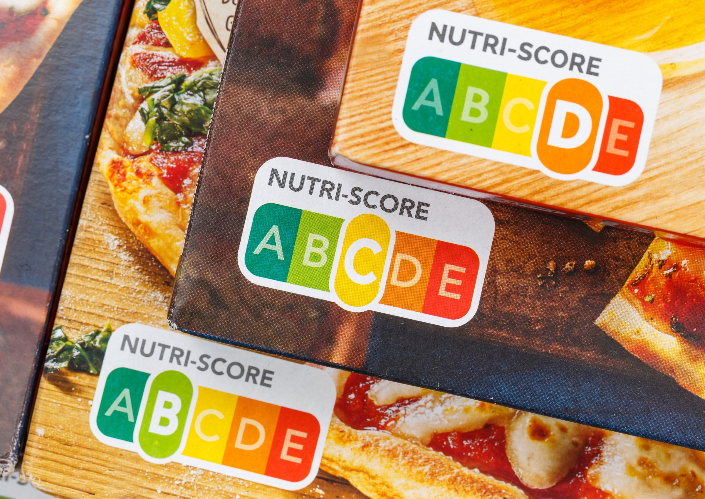 calorie and nutri-score labeling on food packaging